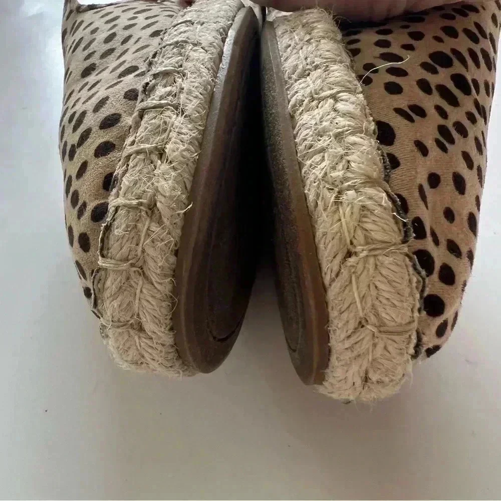 DV Dolce Vita Elaine Leopard Espadrille Slip on Mule size 7